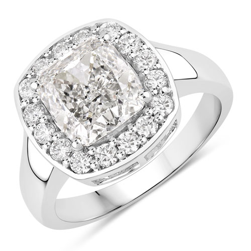 Diamond-3.52 Carat Lab Grown Diamond Platinum Ring