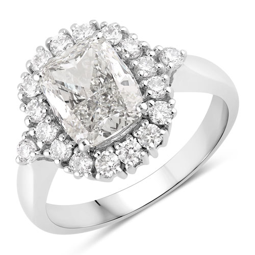 Diamond-3.07 Carat Lab Grown Diamond Platinum Ring