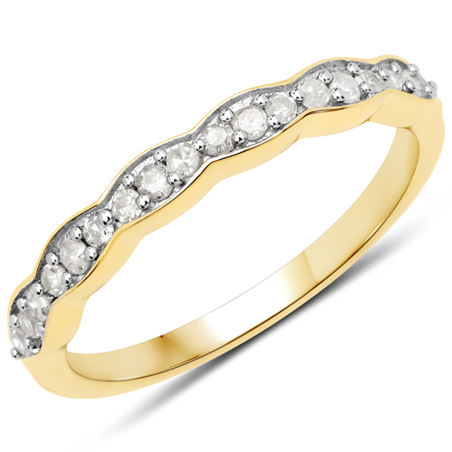 Diamond-0.25 Carat Genuine White Diamond .925 Sterling Silver Ring