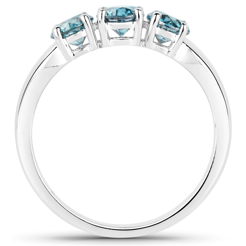 1.07 Carat Genuine Blue Diamond 14K White Gold Ring