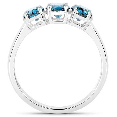 1.20 Carat Genuine Blue Diamond 14K White Gold Ring