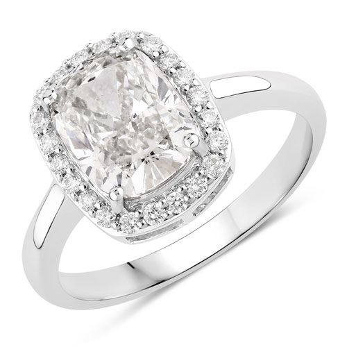 Diamond-2.74 Carat Lab Grown Diamond Platinum Ring