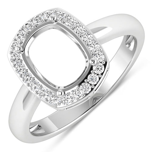 Diamond-0.22 Carat Genuine White Diamond 14K White Gold Ring