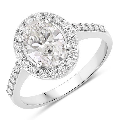 Diamond-1.98 Carat Lab Grown Diamond Platinum Ring