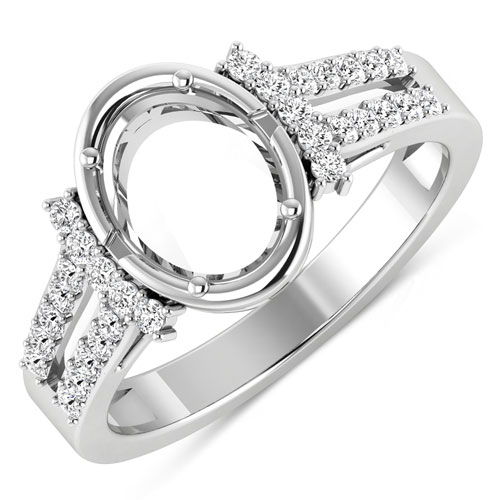 Diamond-0.30 Carat Genuine White Diamond 14K White Gold Ring