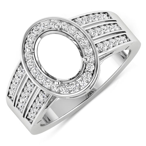 Diamond-0.44 Carat Genuine White Diamond 14K White Gold Ring