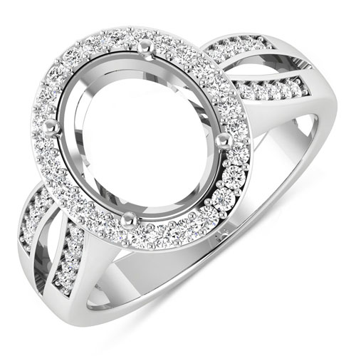 Diamond-0.39 Carat Genuine White Diamond 14K White Gold Ring