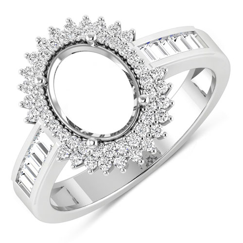 Diamond-0.52 Carat Genuine White Diamond 14K White Gold Ring