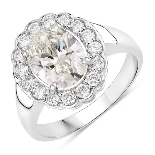 Diamond-2.48 Carat Lab Grown Diamond Platinum Ring