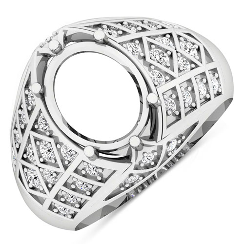 Diamond-0.42 Carat Genuine White Diamond 14K White Gold Ring