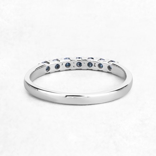 0.22 Carat Genuine Blue Diamond 14K White Gold Ring (I1-I2)