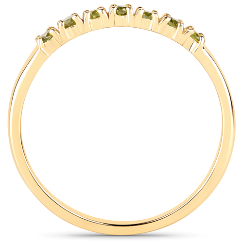 0.22 Carat Genuine Dark Yellow Diamond 14K Yellow Gold Ring (I1-I2)
