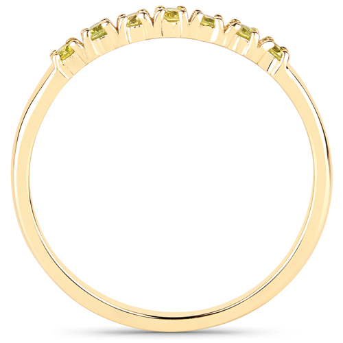 0.22 Carat Genuine Yellow Diamond 14K Yellow Gold Ring (I1-I2)