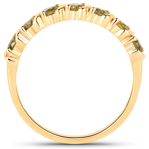 0.50 Carat Genuine Yellow Diamond 14K Yellow Gold Ring (I1-I2)