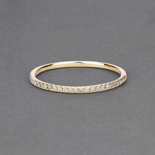 0.10 Carat Genuine White Diamond 10K Yellow Gold Ring