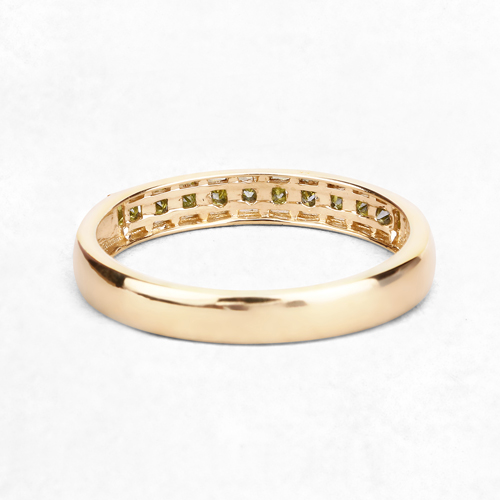 0.27 Carat Genuine Yellow Diamond 14K Yellow Gold Ring (SI1-SI2)