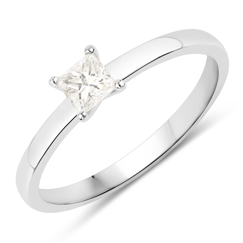 Diamond-0.25 Carat Genuine White Diamond 14K White Gold Ring