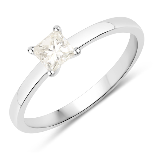 Diamond-0.35 Carat Genuine White Diamond 14K White Gold Ring