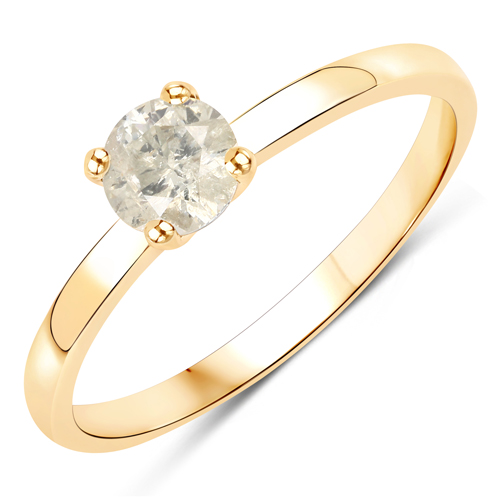 Diamond-0.48 Carat Genuine LB Diamond 14K Yellow Gold Ring