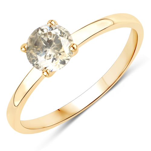 Diamond-0.74 Carat Genuine LB Diamond 14K Yellow Gold Ring