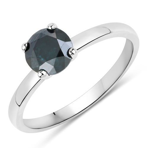 Diamond-1.08 Carat Genuine Blue Diamond 14K White Gold Ring