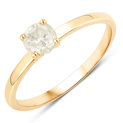 Diamond-0.50 Carat Genuine LB Diamond 14K Yellow Gold Ring