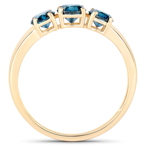 1.03 Carat Genuine Blue Diamond 14K Yellow Gold Ring