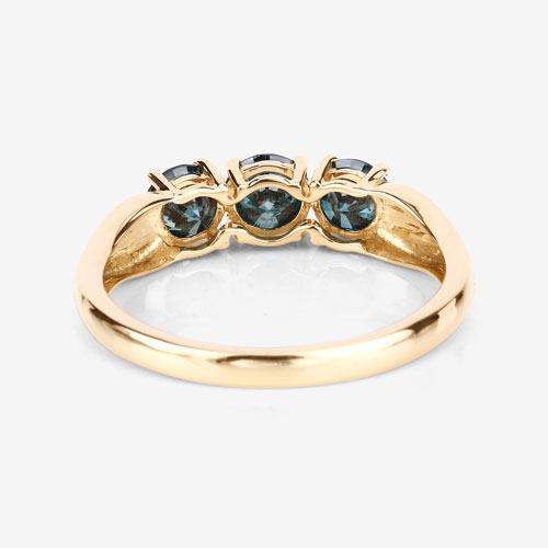 1.00 Carat Genuine Blue Diamond 14K Yellow Gold Ring