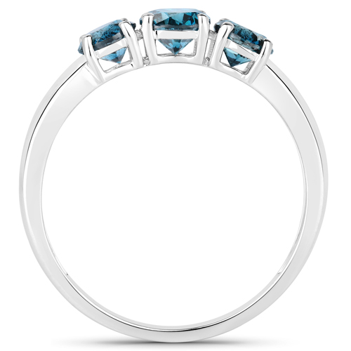 1.03 Carat Genuine Blue Diamond 14K White Gold Ring