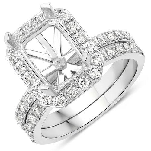 Diamond-0.64 Carat Genuine Lab Grown Diamond 18K White Gold Ring