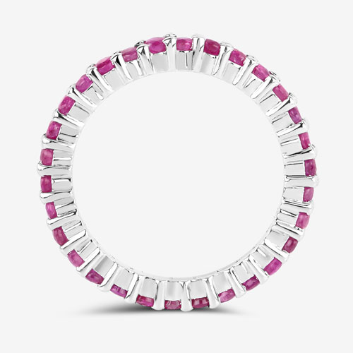 1.38 Carat Genuine Ruby .925 Sterling Silver Ring
