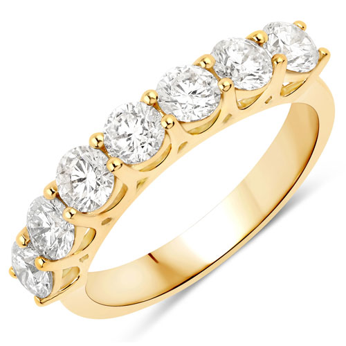 Diamond-1.54 Carat Genuine Lab Grown Diamond 14K Yellow Gold Ring