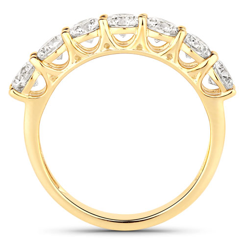 1.54 Carat Genuine Lab Grown Diamond 14K Yellow Gold Ring
