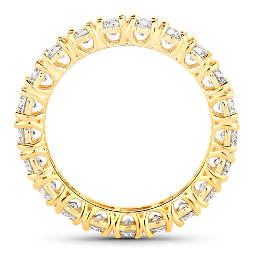 2.10 Carat Genuine Lab Grown Diamond 14K Yellow Gold Ring