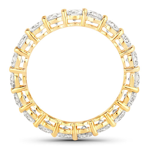 3.04 Carat Genuine Lab Grown Diamond 14K Yellow Gold Ring