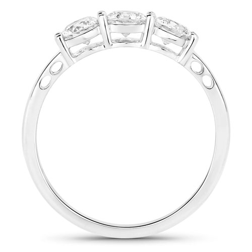 0.75 Carat Genuine Lab Grown Diamond 14K White Gold Ring