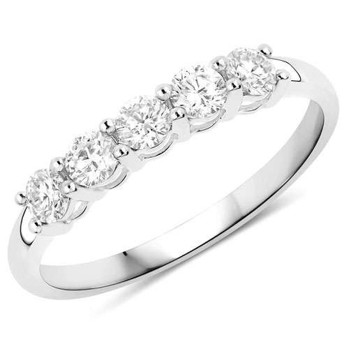 Diamond-0.50 Carat Genuine Lab Grown Diamond 14K White Gold Ring