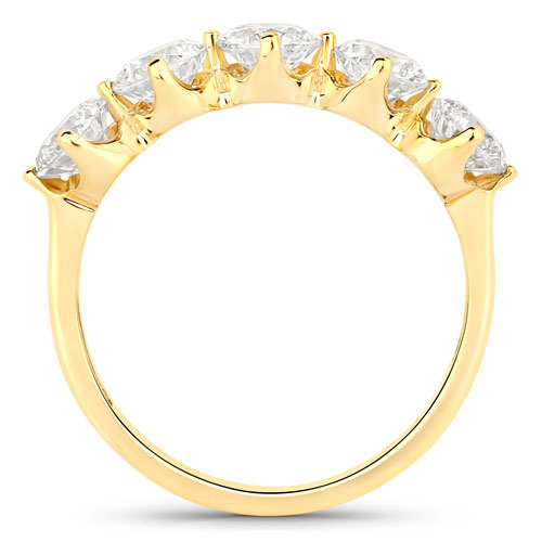 2.00 Carat Genuine Lab Grown Diamond 14K Yellow Gold Ring
