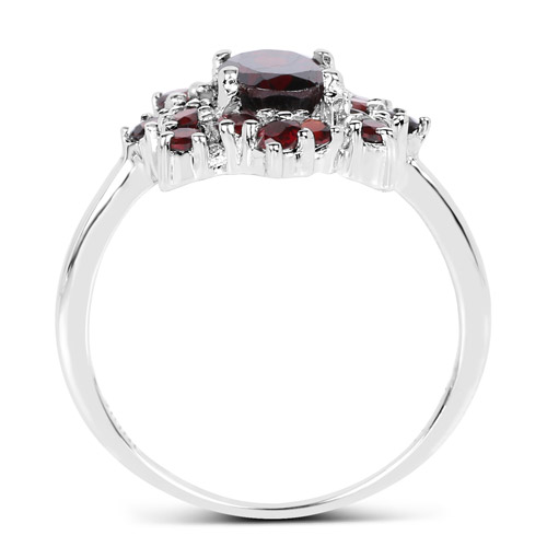 1.80 Carat Genuine Garnet .925 Sterling Silver Ring