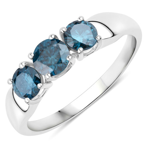Diamond-1.17 Carat Genuine Blue Diamond 14K White Gold Ring