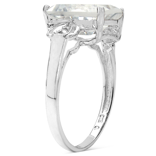 3.30 ct. t.w. Crystal Quartz and White Topaz Ring in Sterling Silver