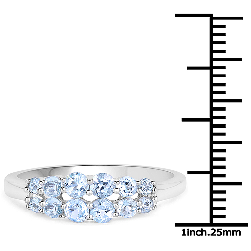 2.24 Carat Genuine Blue Topaz .925 Sterling Silver Ring