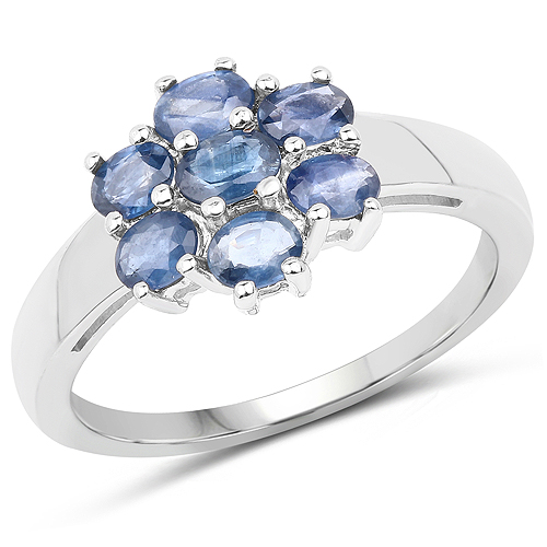 Sapphire-1.40 Carat Genuine Blue Sapphire .925 Sterling Silver Ring