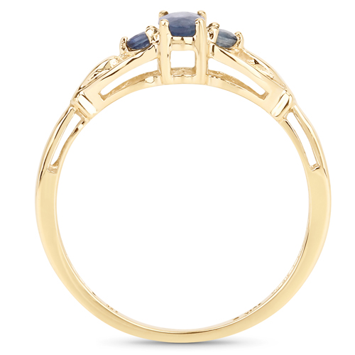 0.45 Carat Genuine Blue Sapphire 10K Yellow Gold Ring