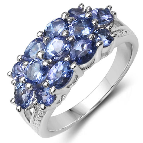 Tanzanite-1.76 Carat Genuine Tanzanite .925 Sterling Silver Ring