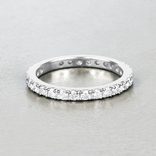 1.00 Carat Lab Grown Diamond 14K White Gold Ring