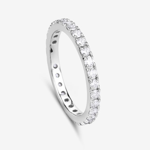 1.00 Carat Lab Grown Diamond 14K White Gold Ring
