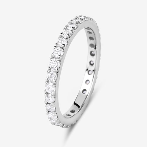 1.00 Carat Lab Grown Diamond 14K White Gold Ring