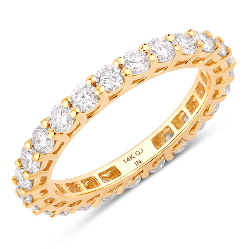 Diamond-1.50 Carat Lab Grown Diamond 14K Yellow Gold Ring