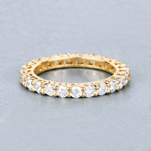 1.50 Carat Lab Grown Diamond 14K Yellow Gold Ring
